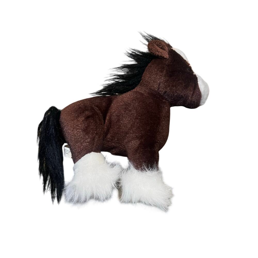 GANZ Webkinz Clydesdale Horse 9" Plush Toy Stuffed Animal HM139 No Code